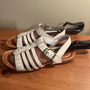 Women's Timberland Earthkeepers Tan Leather Sandals Flats casual shoes 7.5M